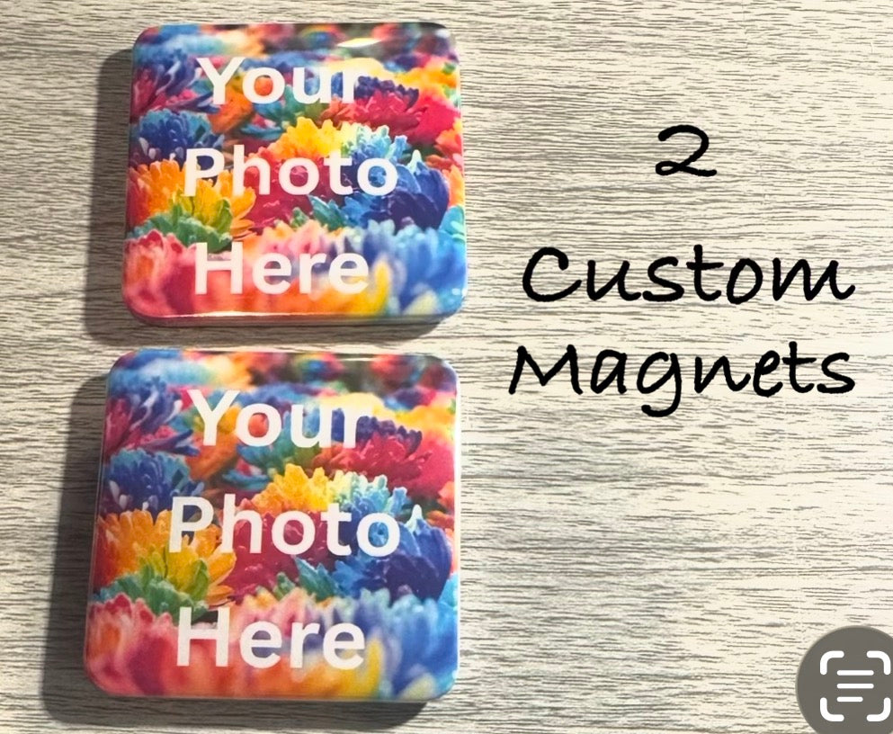 2 Custom Photo Magnets