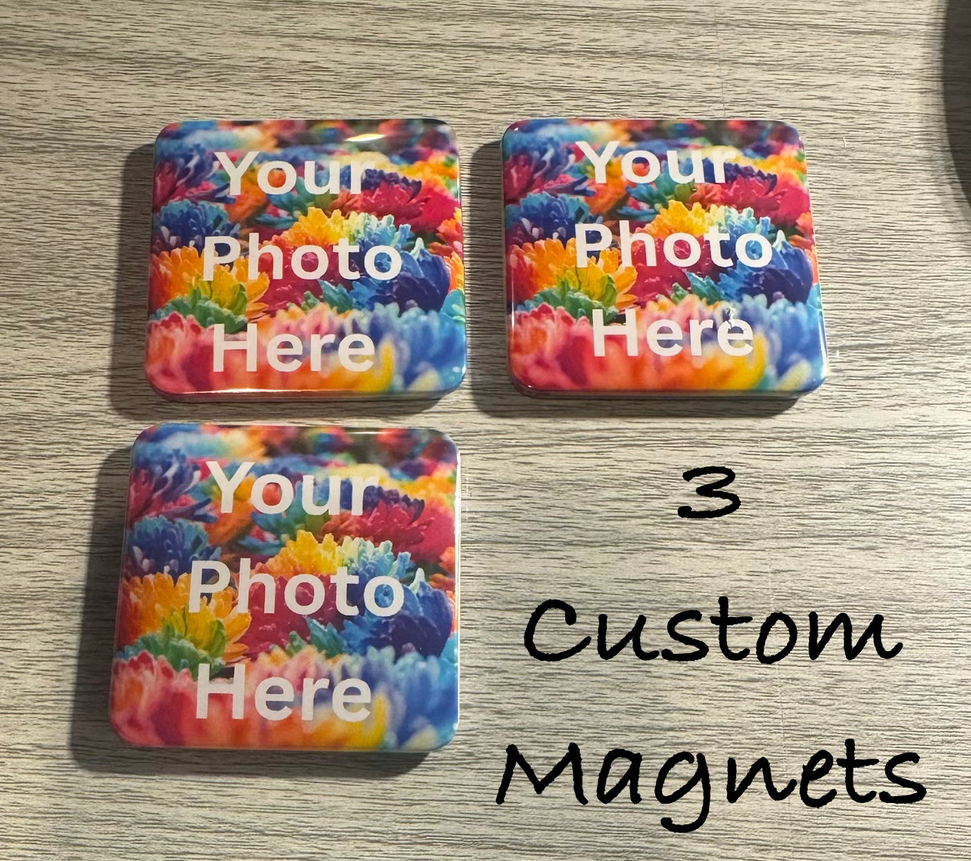 3 Custom Photo Magnets