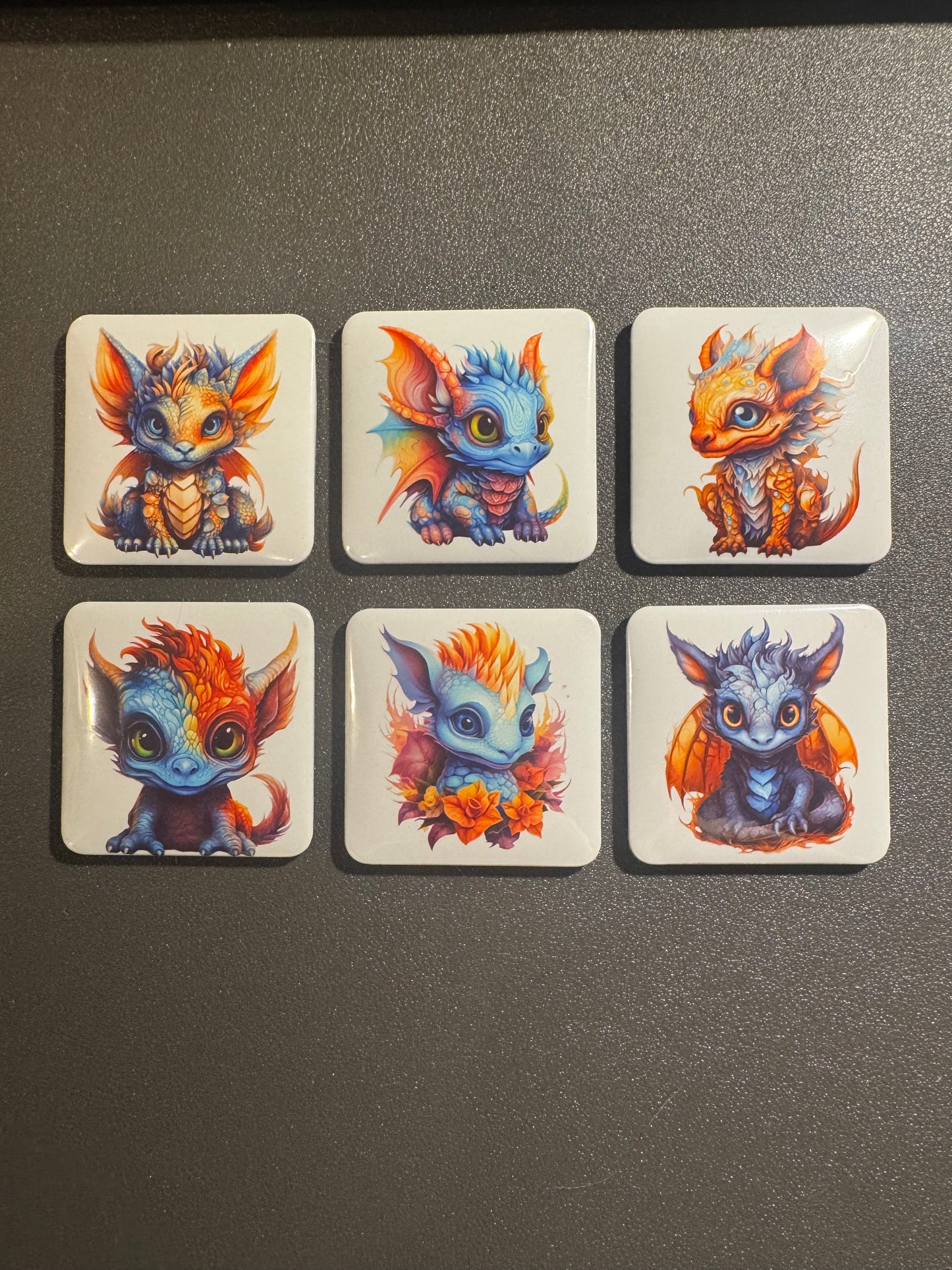 6 Baby Dragon magnets