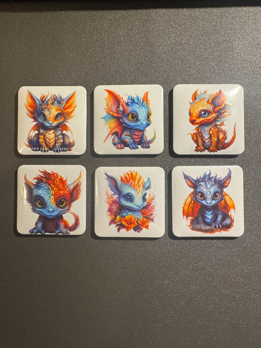 6 Baby Dragon magnets